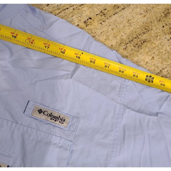 Columbia PFG Mens Size XL Button Down Shirt Blue Omni-Shade Vented Fishing - Picture 11 of 12